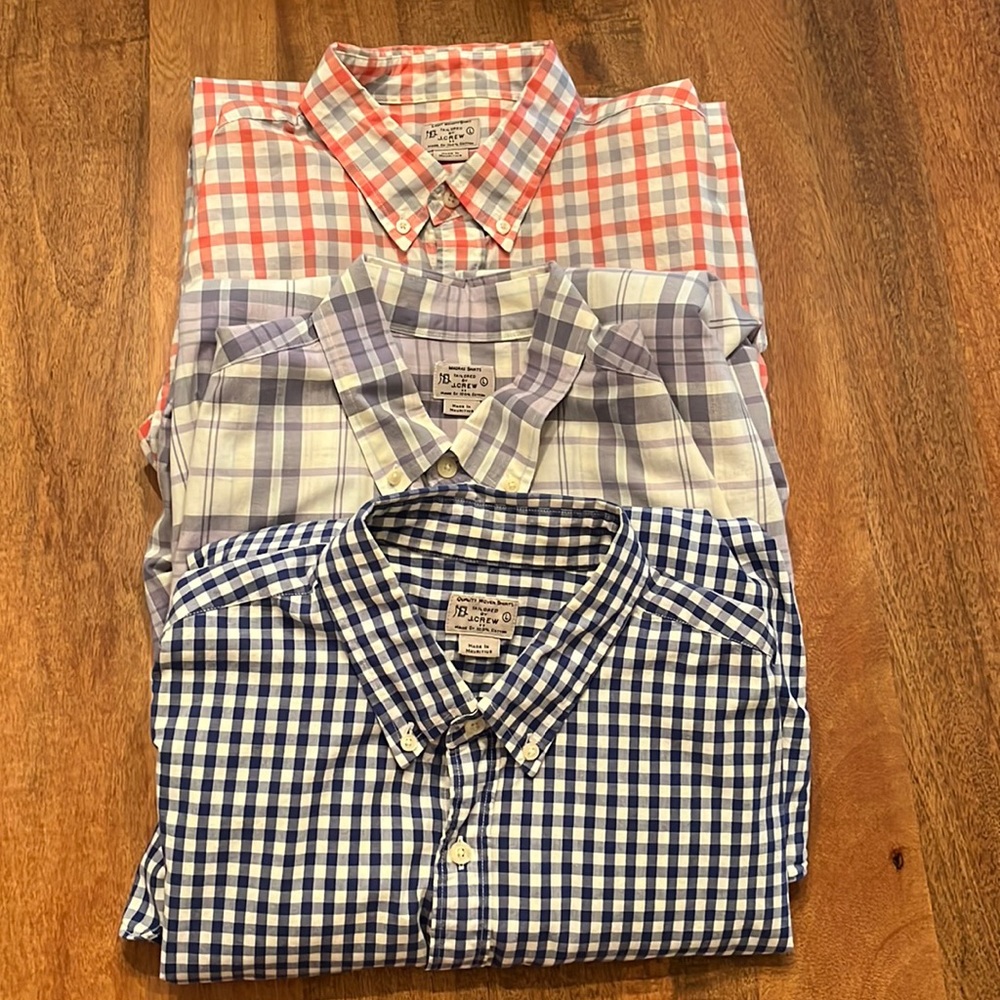 Lot of Three J.Crew Men’s Button Downs Size Large